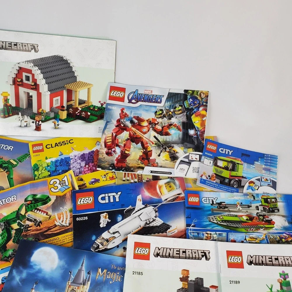 Lot Of 29 LEGO Instruction Manuals Ninjago, Minecraft, Mario, City, Gravedigger